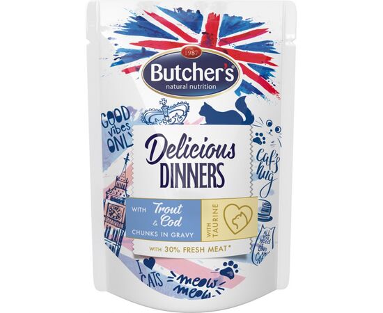 BUTCHER'S CLASSIC DELICIOUS DINNERS TROUT WITH COD