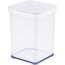 ROTHO POJEMNIK NA PRZYSMAKI KWADRATOWY 1.0L LOFT TRANSPARENTNY/BIAŁY