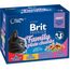 BRIT CAT POUCHES FAMILY PLATE - WET CAT FOOD - 12 X 100G